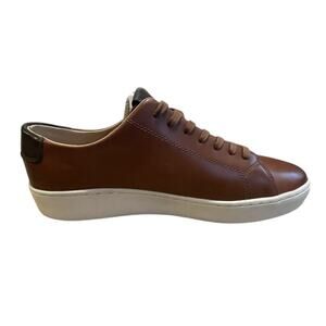 Vince Camuto Mens Dressy Brown Leather Lace Up Hallman Loafer Sneaker 11.5 NWD